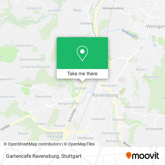 Gartencafe Ravensburg map