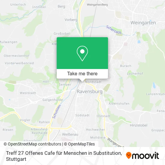 Карта Treff 27 Offenes Cafe für Menschen in Substitution