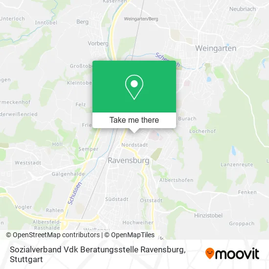Карта Sozialverband Vdk Beratungsstelle Ravensburg