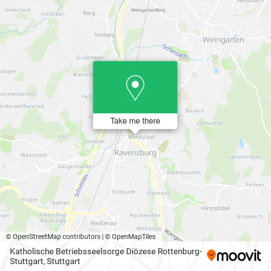 Карта Katholische Betriebsseelsorge Diözese Rottenburg-Stuttgart