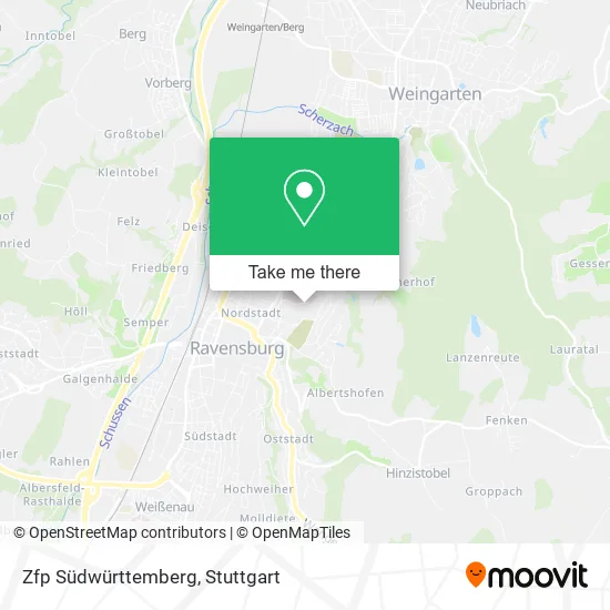 Карта Zfp Südwürttemberg