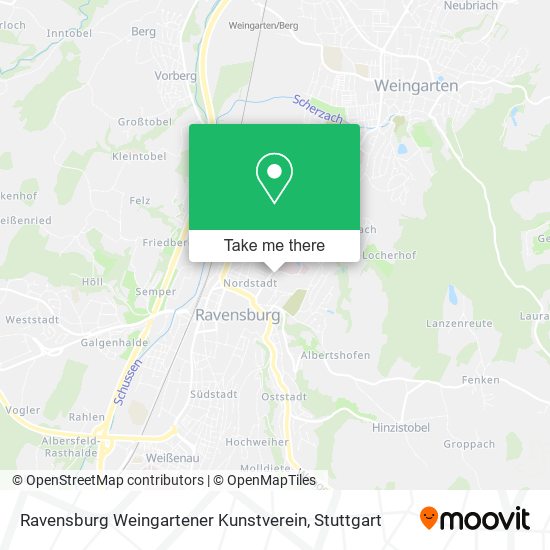 Ravensburg Weingartener Kunstverein map