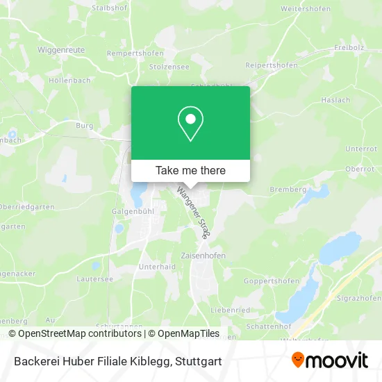 Карта Backerei Huber Filiale Kiblegg