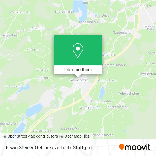 Erwin Steiner Getränkevertrieb map