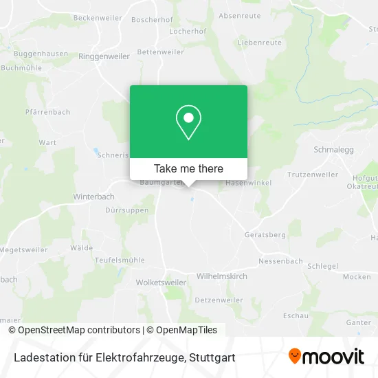 Карта Ladestation für Elektrofahrzeuge