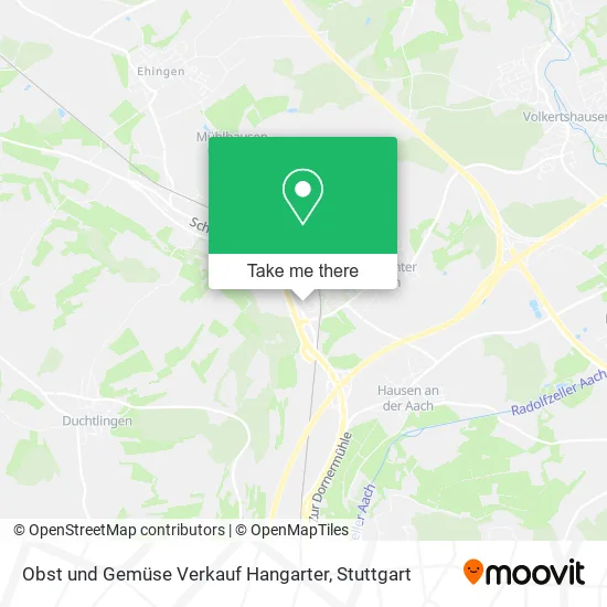 Карта Obst und Gemüse Verkauf Hangarter