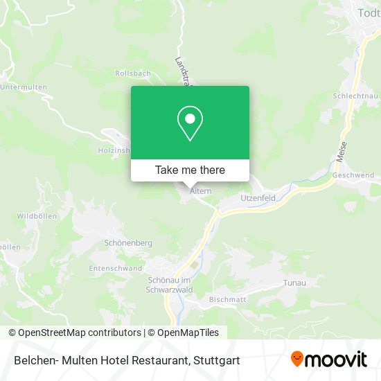 Карта Belchen- Multen Hotel Restaurant