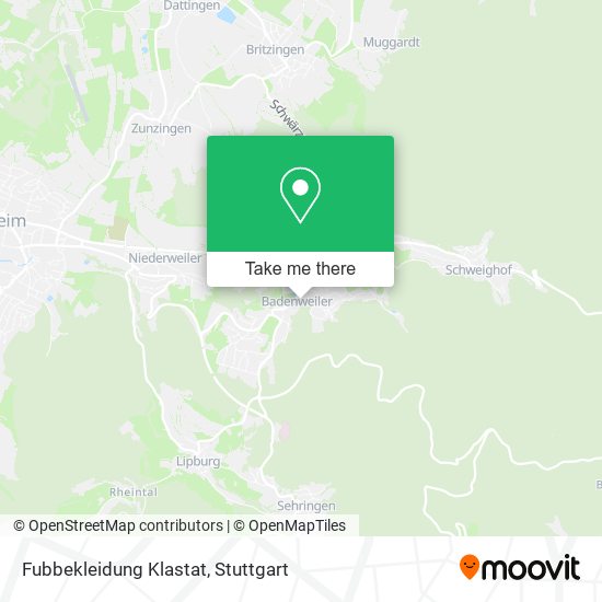Fubbekleidung Klastat map