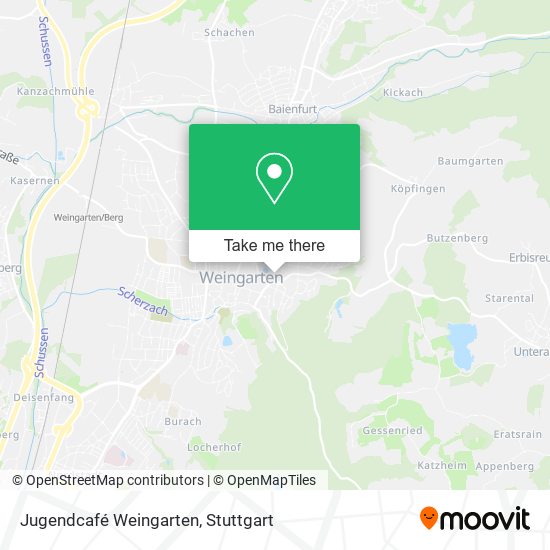 Jugendcafé Weingarten map