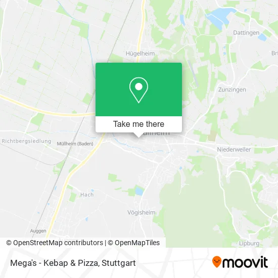 Карта Mega's - Kebap & Pizza