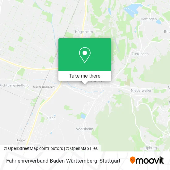 Карта Fahrlehrerverband Baden-Württemberg