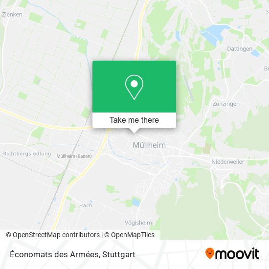 Карта Économats des Armées