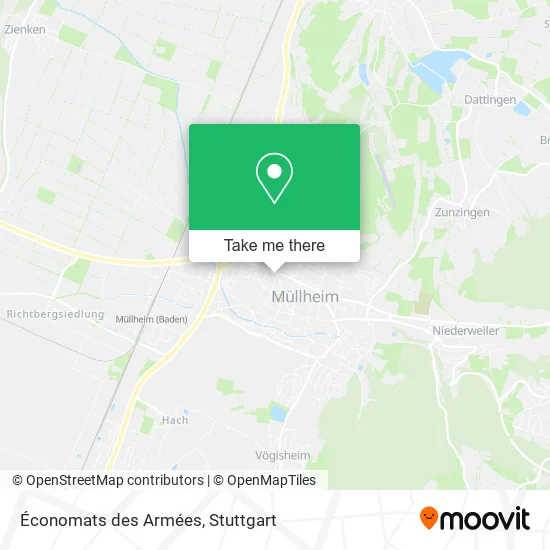 Карта Économats des Armées