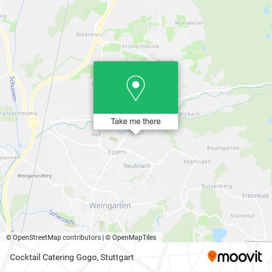 Cocktail Catering Gogo map