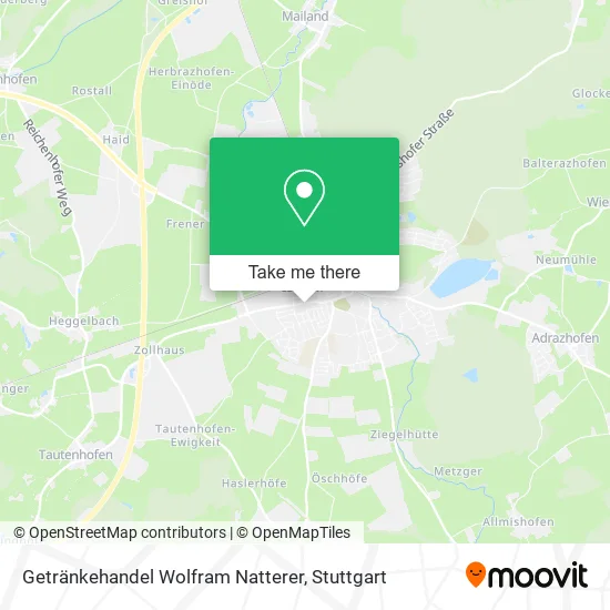 Карта Getränkehandel Wolfram Natterer