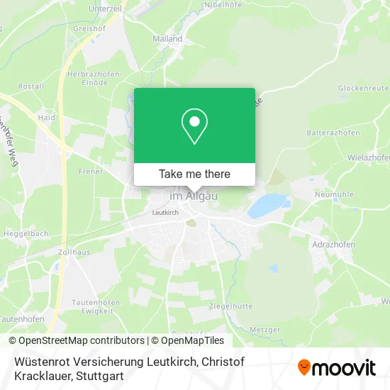 Карта Wüstenrot Versicherung Leutkirch, Christof Kracklauer