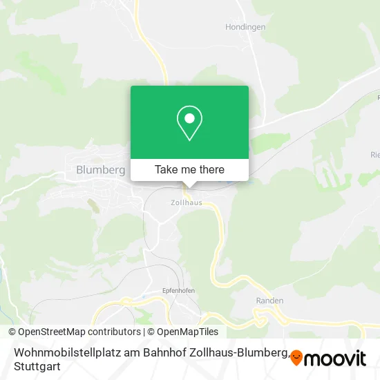 Карта Wohnmobilstellplatz am Bahnhof Zollhaus-Blumberg