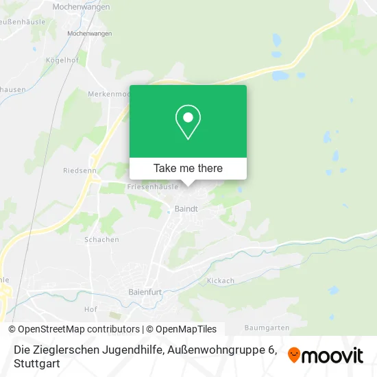 Карта Die Zieglerschen Jugendhilfe, Außenwohngruppe 6