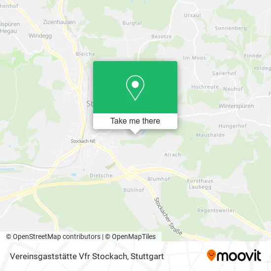 Карта Vereinsgaststätte Vfr Stockach