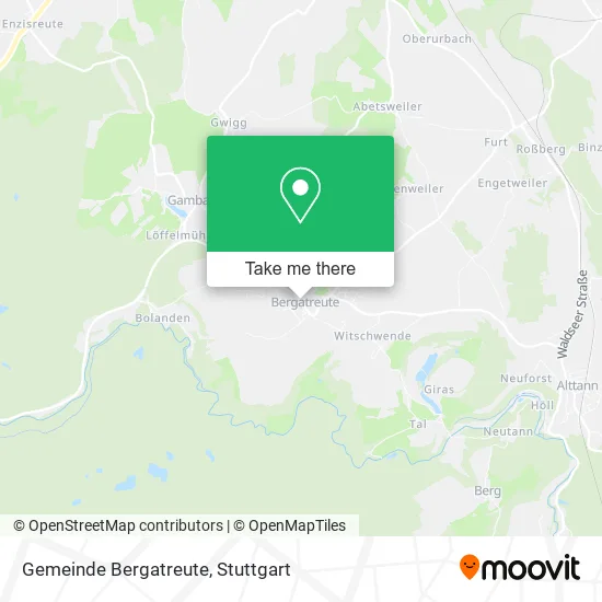 Карта Gemeinde Bergatreute