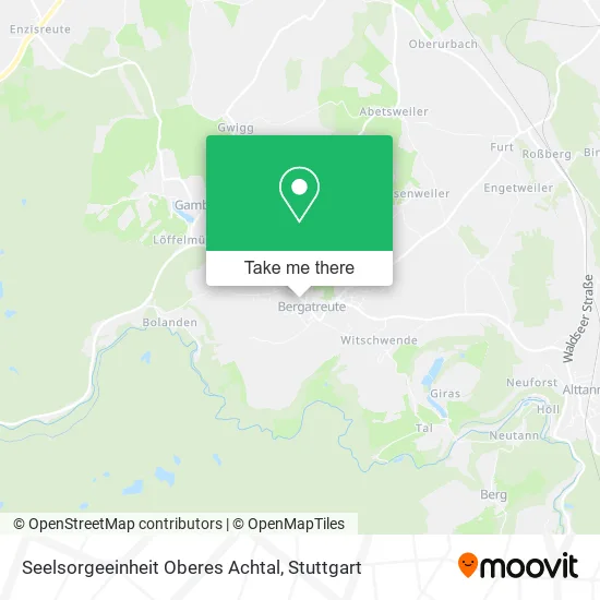 Карта Seelsorgeeinheit Oberes Achtal