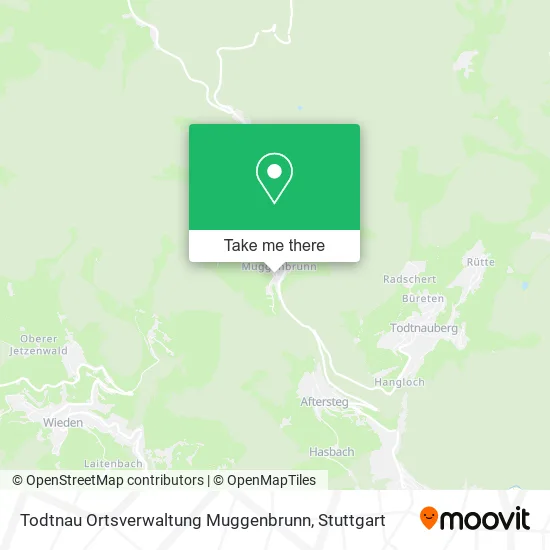 Карта Todtnau Ortsverwaltung Muggenbrunn