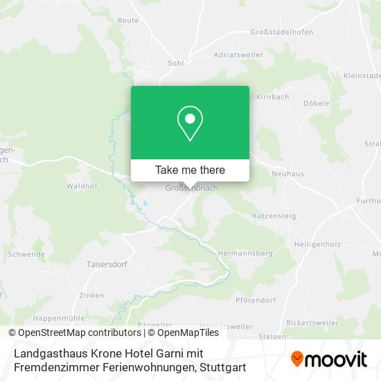 Карта Landgasthaus Krone Hotel Garni mit Fremdenzimmer Ferienwohnungen