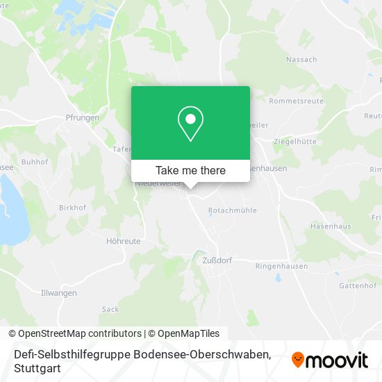 Defi-Selbsthilfegruppe Bodensee-Oberschwaben map