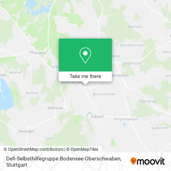 Карта Defi-Selbsthilfegruppe Bodensee-Oberschwaben