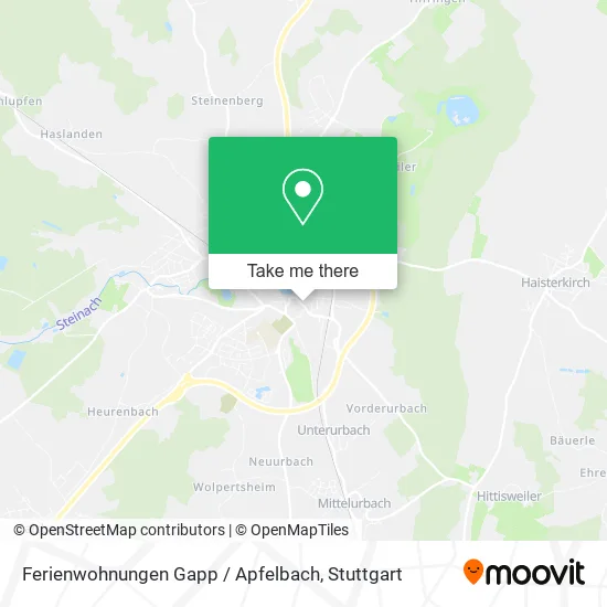 Карта Ferienwohnungen Gapp / Apfelbach