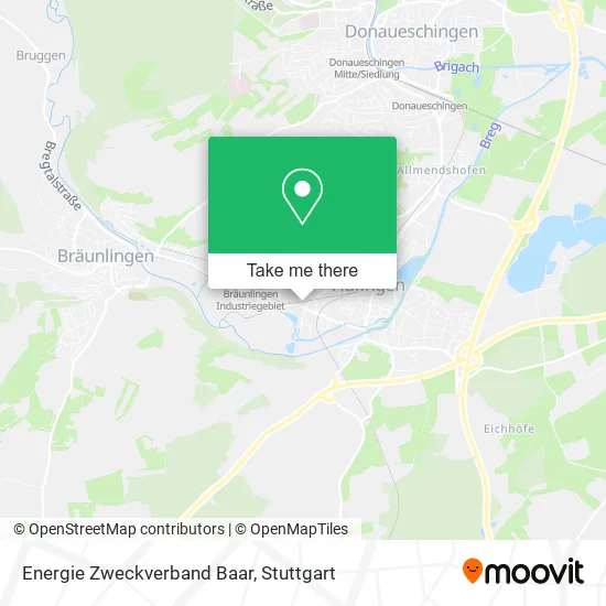Карта Energie Zweckverband Baar