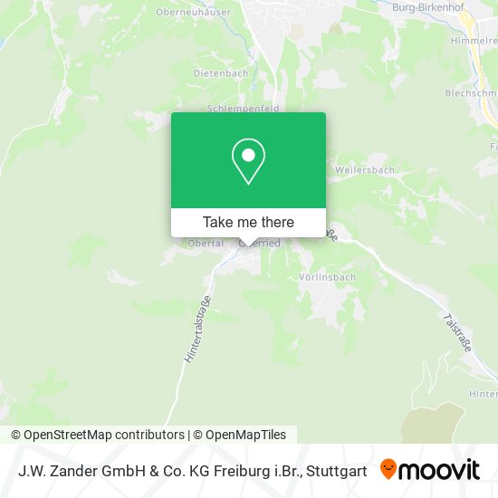 J.W. Zander GmbH & Co. KG Freiburg i.Br. map