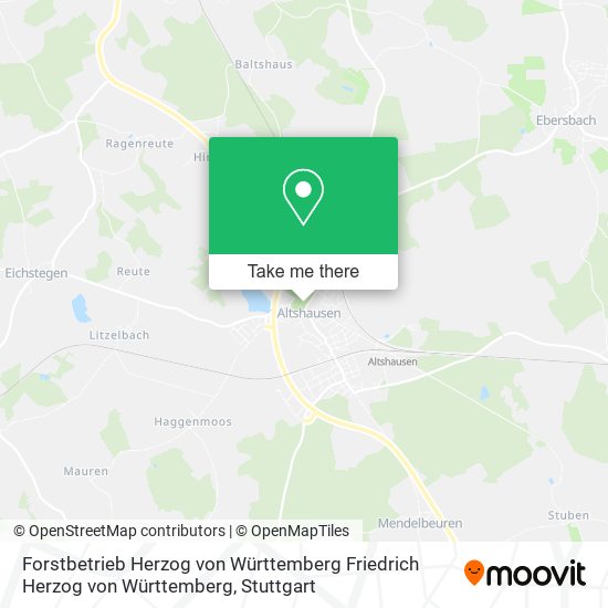 Forstbetrieb Herzog von Württemberg Friedrich Herzog von Württemberg map