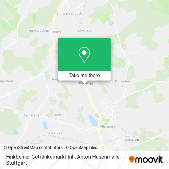 Карта Finkbeiner Getränkemarkt Inh. Anton Hasenmaile