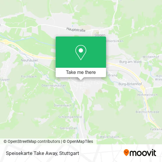 Карта Speisekarte Take Away