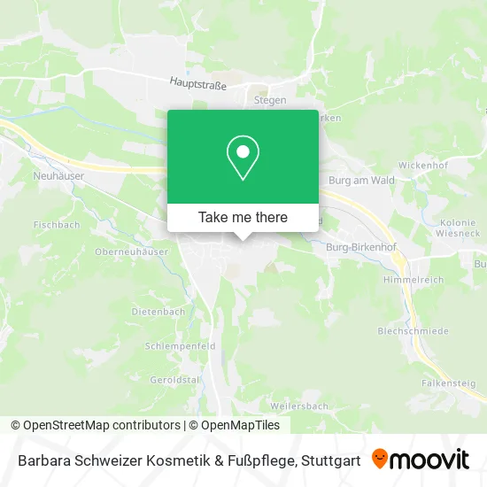 Карта Barbara Schweizer Kosmetik & Fußpflege