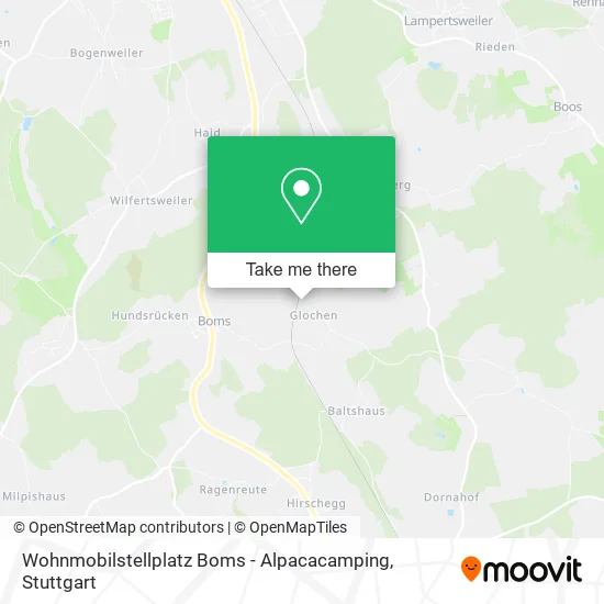 Карта Wohnmobilstellplatz Boms - Alpacacamping