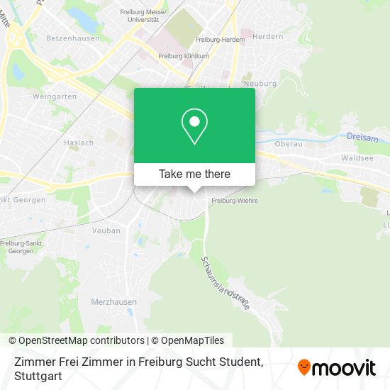 Карта Zimmer Frei Zimmer in Freiburg Sucht Student