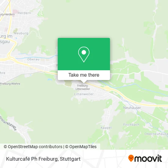 Kulturcafé Ph Freiburg map