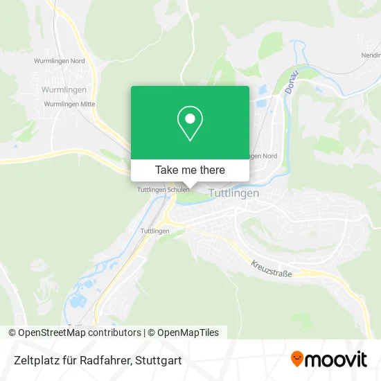 Карта Zeltplatz für Radfahrer