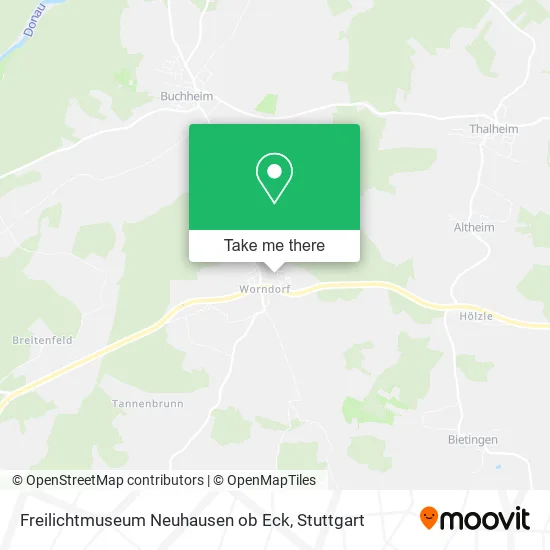 Карта Freilichtmuseum Neuhausen ob Eck