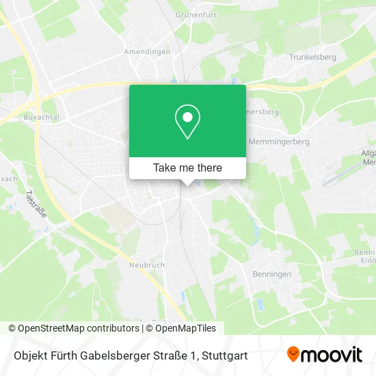 Карта Objekt Fürth Gabelsberger Straße 1