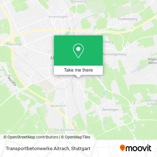 Карта Transportbetonwerke Aitrach