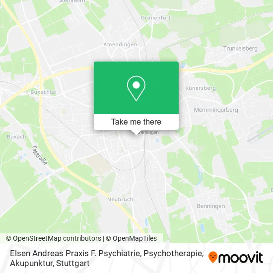 Карта Elsen Andreas Praxis F. Psychiatrie, Psychotherapie, Akupunktur
