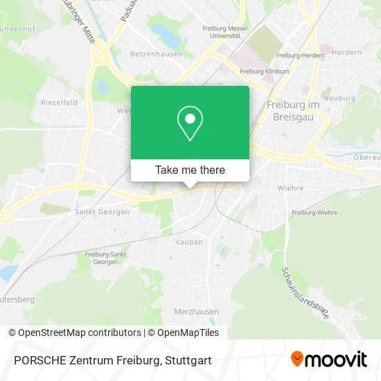 Карта PORSCHE Zentrum Freiburg