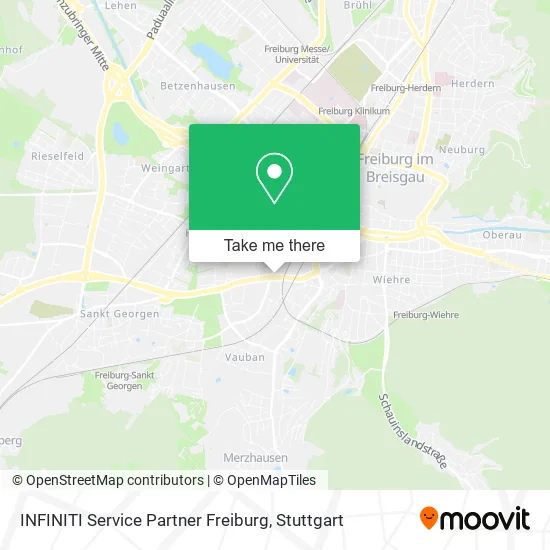 Карта INFINITI Service Partner Freiburg