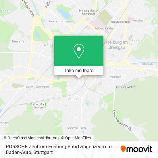 PORSCHE Zentrum Freiburg Sportwagenzentrum Baden-Auto map
