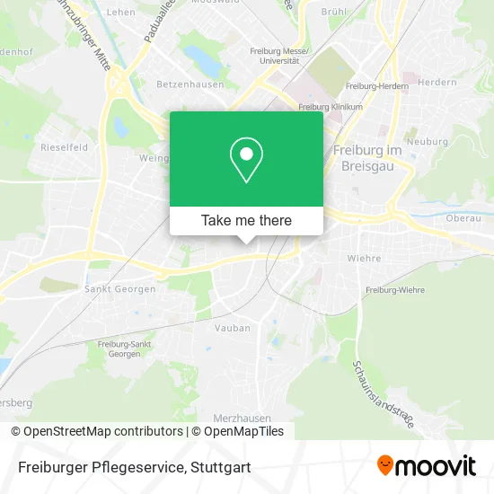 Карта Freiburger Pflegeservice