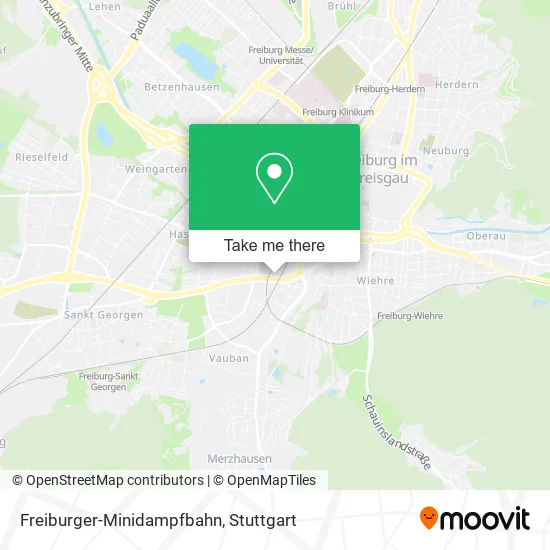 Карта Freiburger-Minidampfbahn