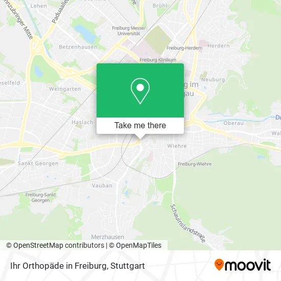 Карта Ihr Orthopäde in Freiburg